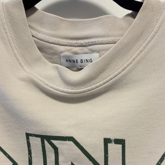 Anine Bing Cream Tiger Graphic Sweatshirt - Picture 2 of 6